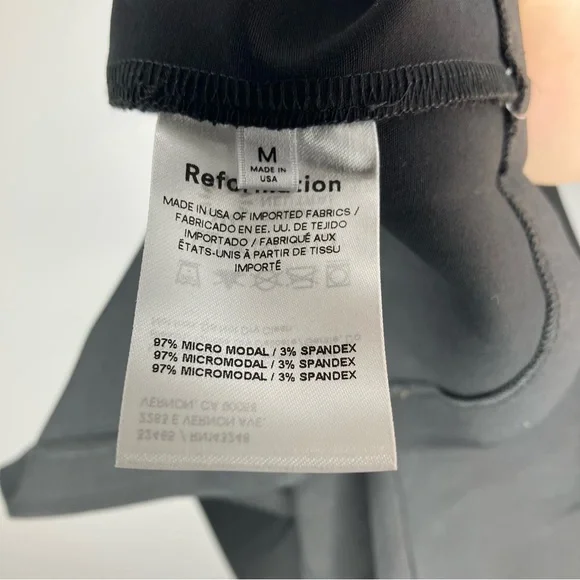 NWT REFORMATION Henderson Knit Mini Dress Black Medium - Picture 6 of 6